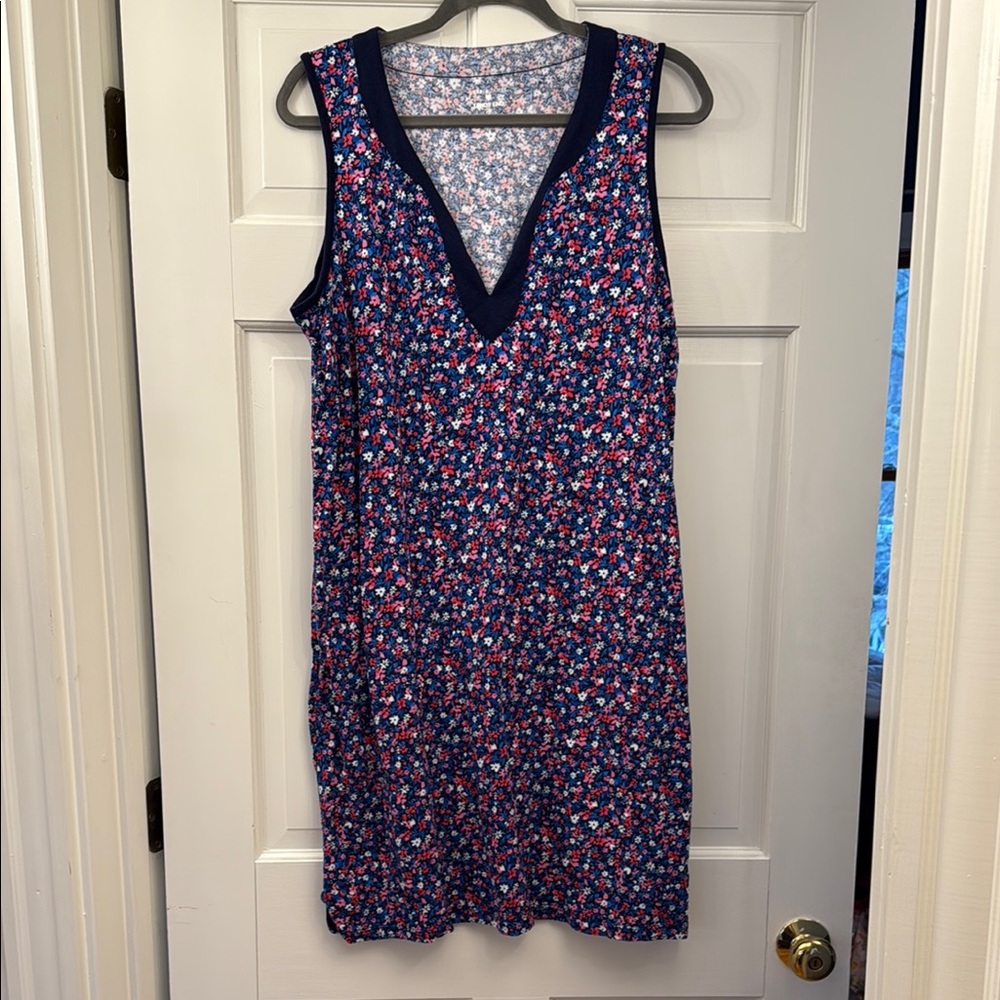 Floral Sleeveless Dress with V-Neck
